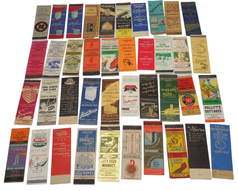 Lot 507: Lot of 40 1930s - 60s Advertising Matchbooks