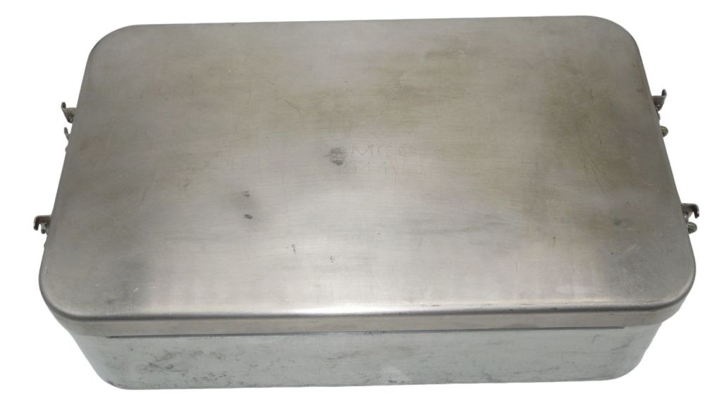 Lot 580: WWII US Army 1944 AGMCO Field Burner Cooking Stove Aluminum Case