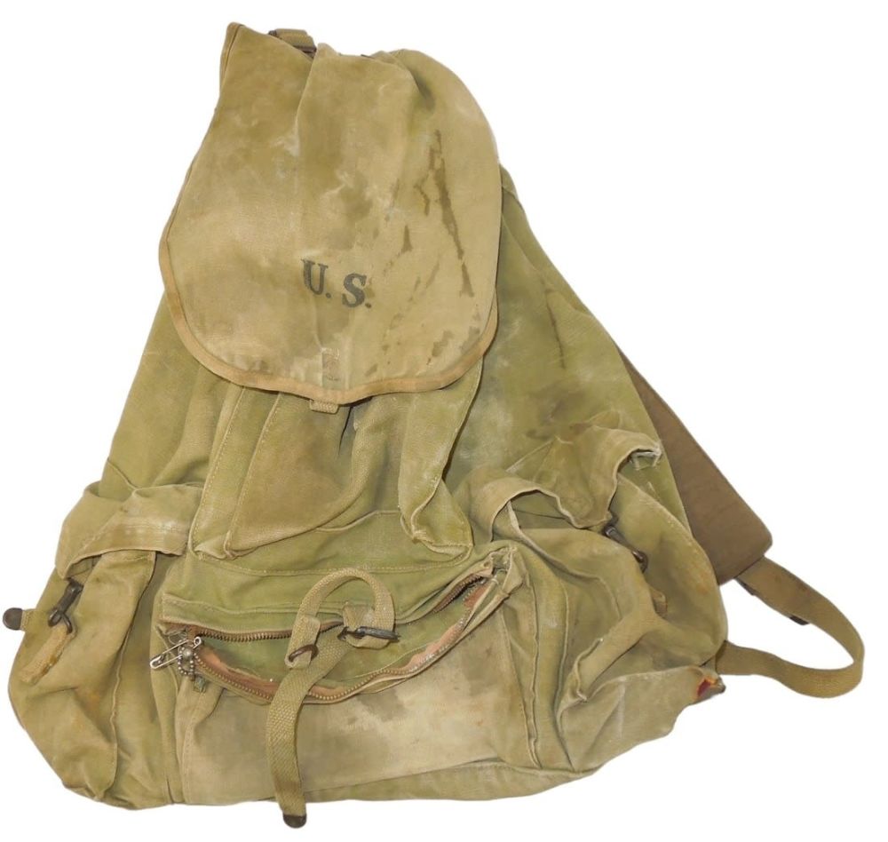Lot 595: WWII US Army Mountain Field Rusksack Backpack