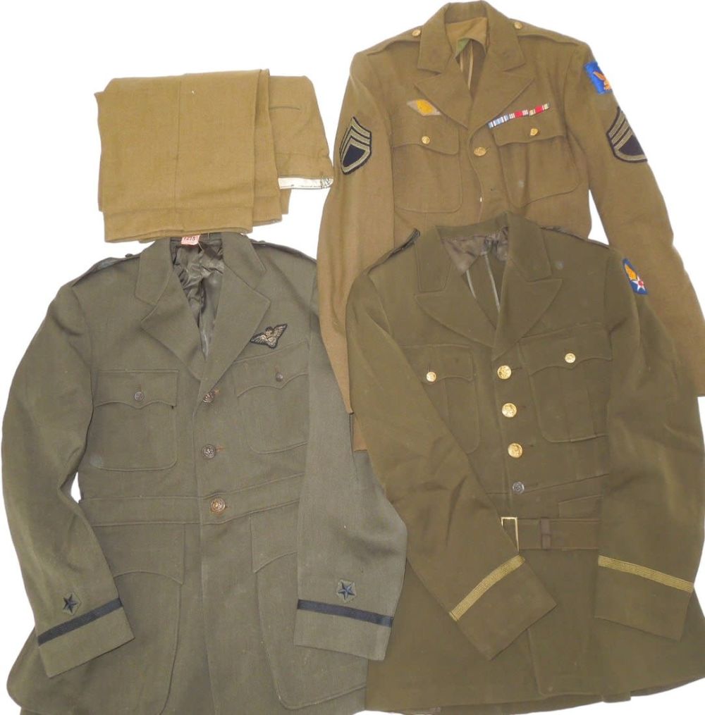 Lot 603: WWII Uniforms Naval Aviator & Wings Named AAF Army Air Force & 2nd Air Force