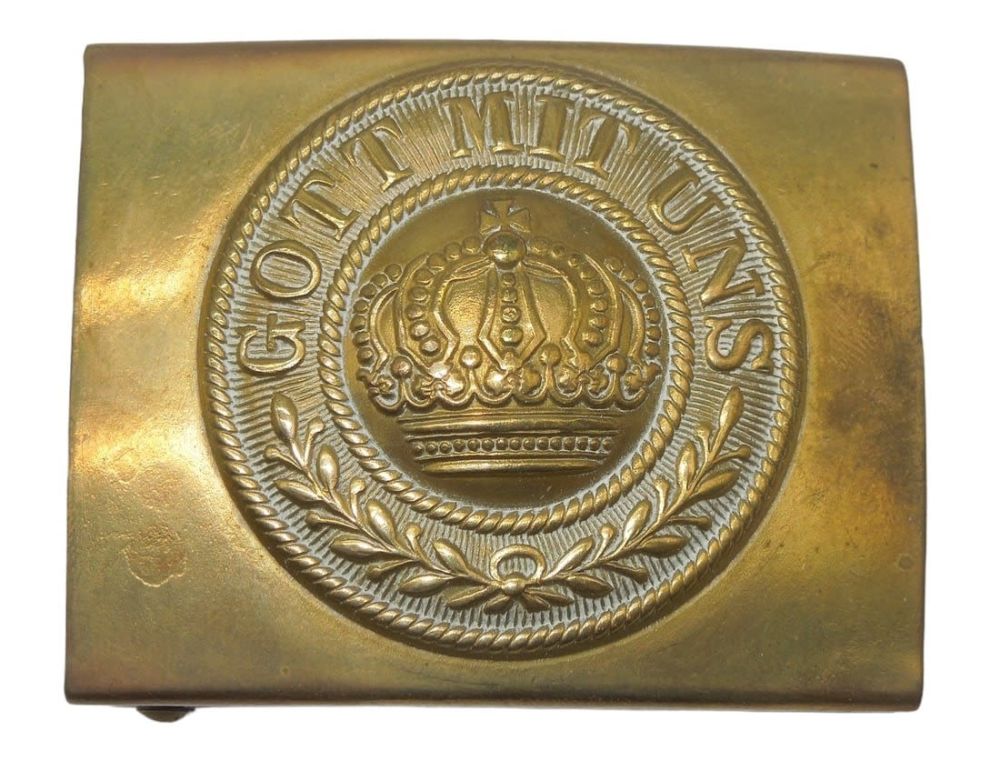 Lot 689: WWI Era Imperial German Army Brass Belt Buckle