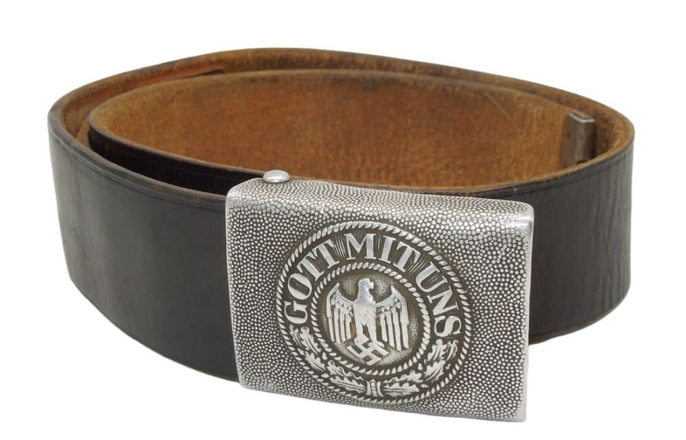 Lot 695: WWII German Wehrmacht Heer Belt & Buckle
