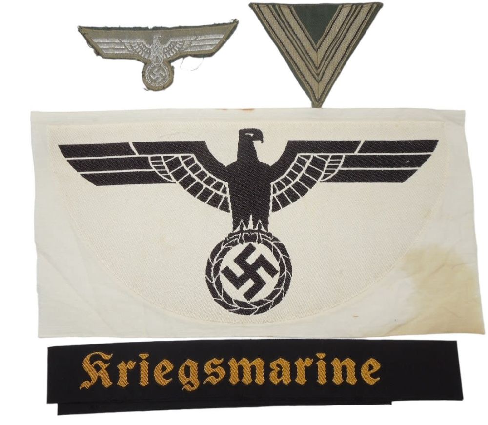 Lot 701: WWII German Wehrmacht & Kriegsmarine Patches Sports Shirt