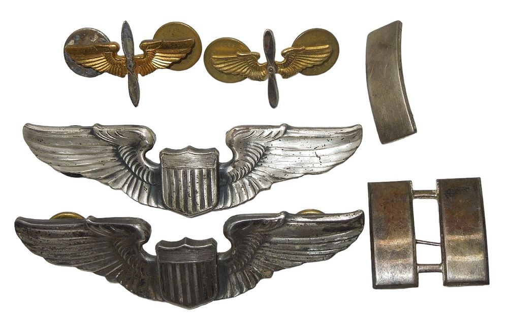Lot 139: WWII US Army Air Force Pilot Wings & Pins Lot