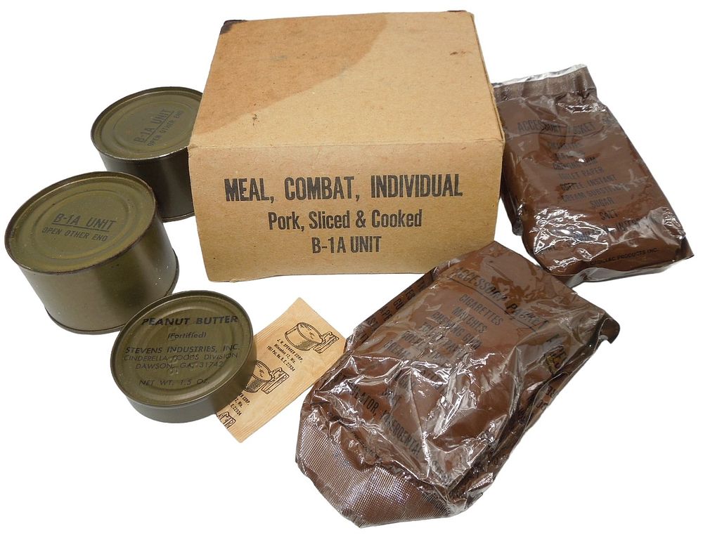Lot 194: Vietnam War US Military Meal Combat B-1A Unit Pork Ration