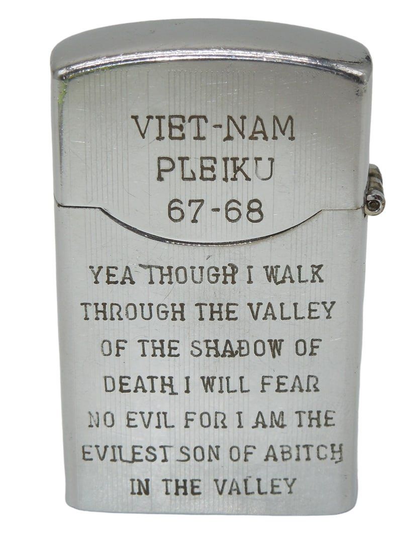 Lot 197: 1967 - 1968 Pleiku, Vietnam US Military Risque Engraved Lighter
