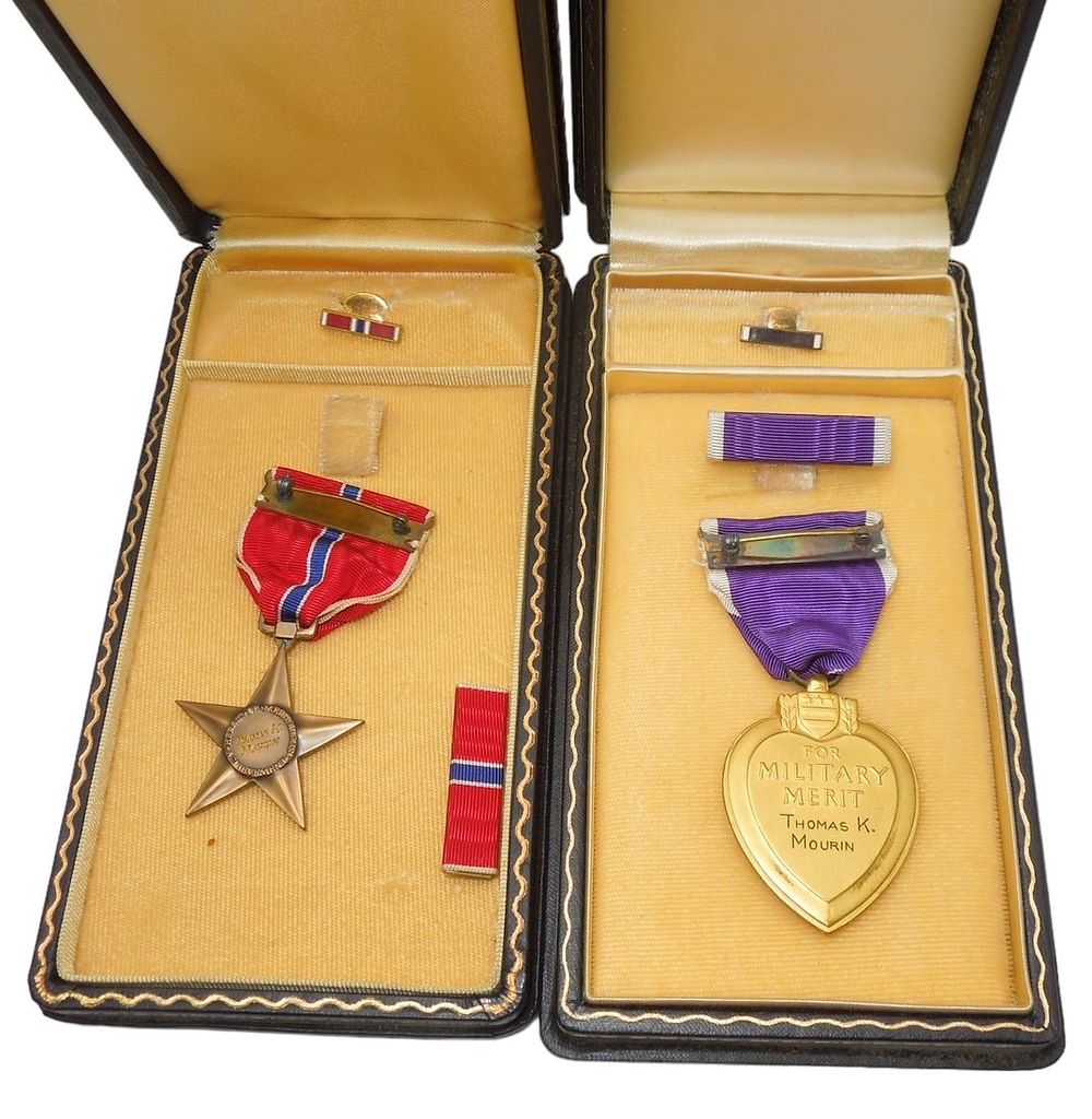 Lot 225J: WWII US Army 395th Infantry 99th Division KIA Purple Heart Medal Group