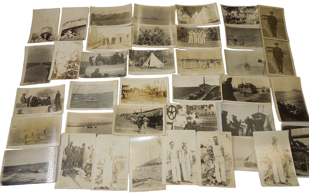 Lot 289: USN Navy USS Lawrence 1920s RPPC Real Picture Post Cards (35+)