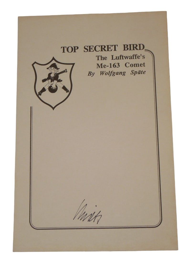 Lot 320: WWII German Luftwaffe Fighter Pilot Flying Ace Wolfgang Spate Signed Book Plate