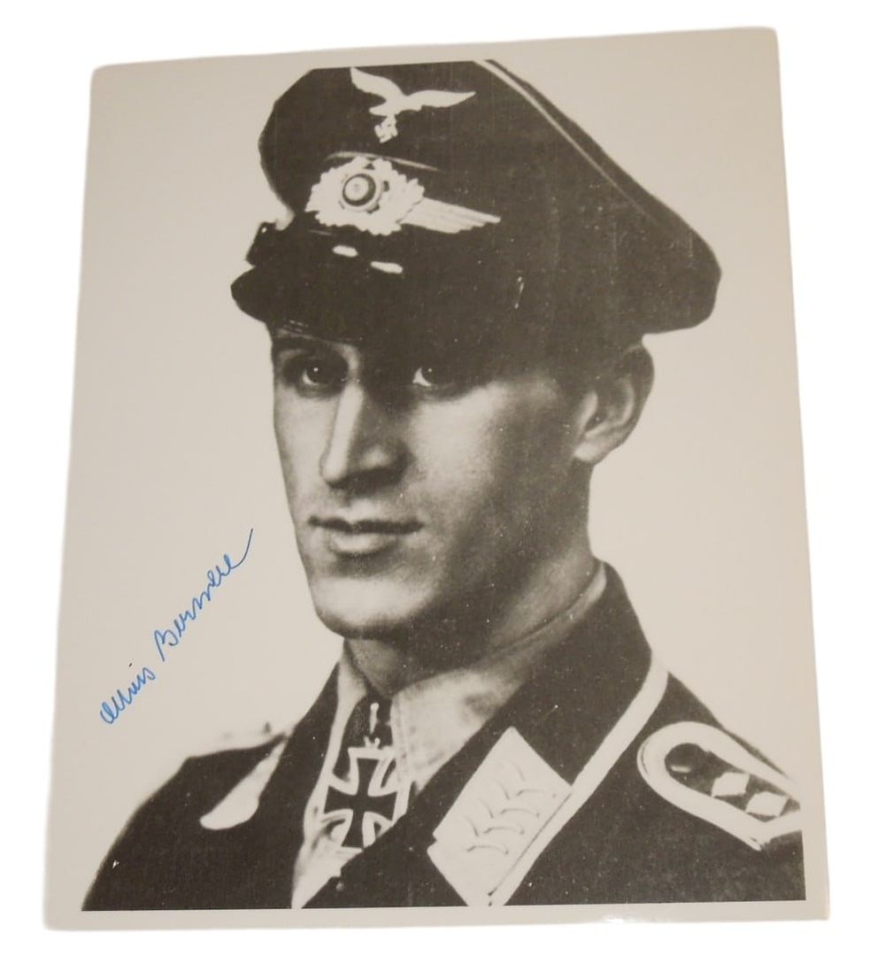 Lot 332: WWII German Stuka Fighter Pilot Alois Berndl Knights Cross Signed Photo