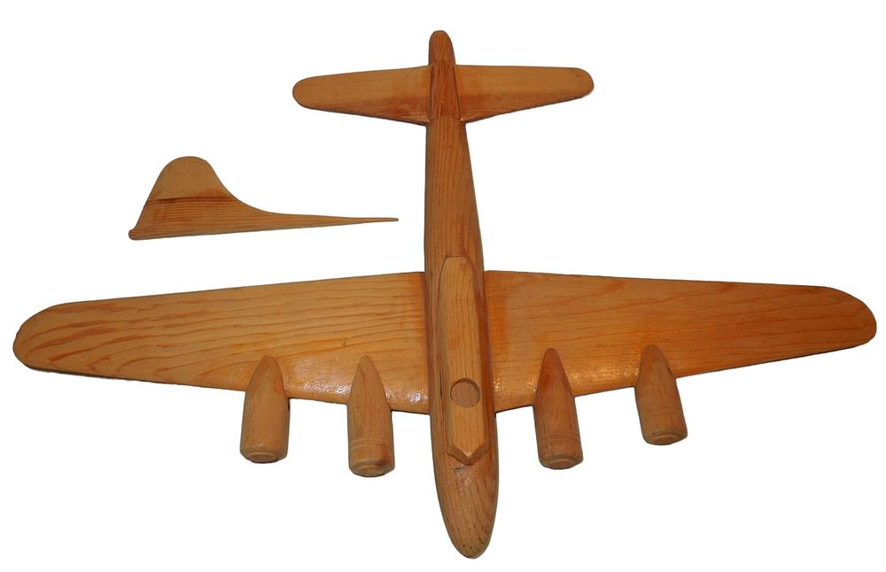 Lot 340: Army Air Corps Boeing B-17 Flying Fortress Heavy Bomber UNFINISHED Wooden Aircraft