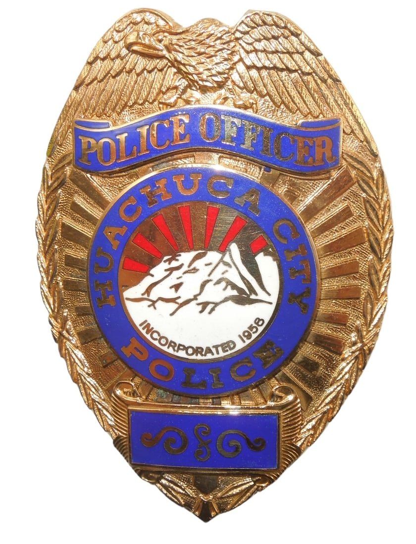Lot 374: Vintage Huachuca City Police Officer Badge