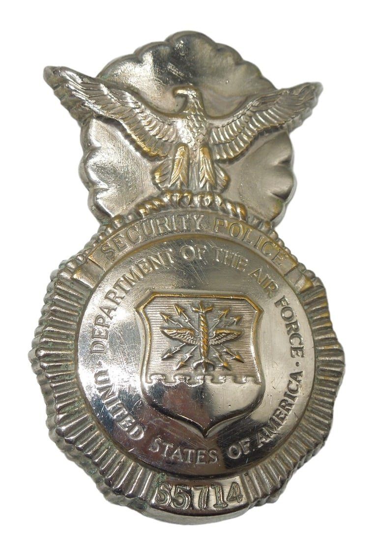 Lot 405: Vietnam War Numbered USAF Air Force Security Police Badge