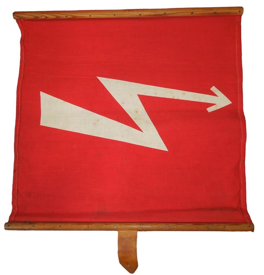 Lot 419: WWII German Wehrmacht Signal Corps Nachrichtentruppe Banner Flag