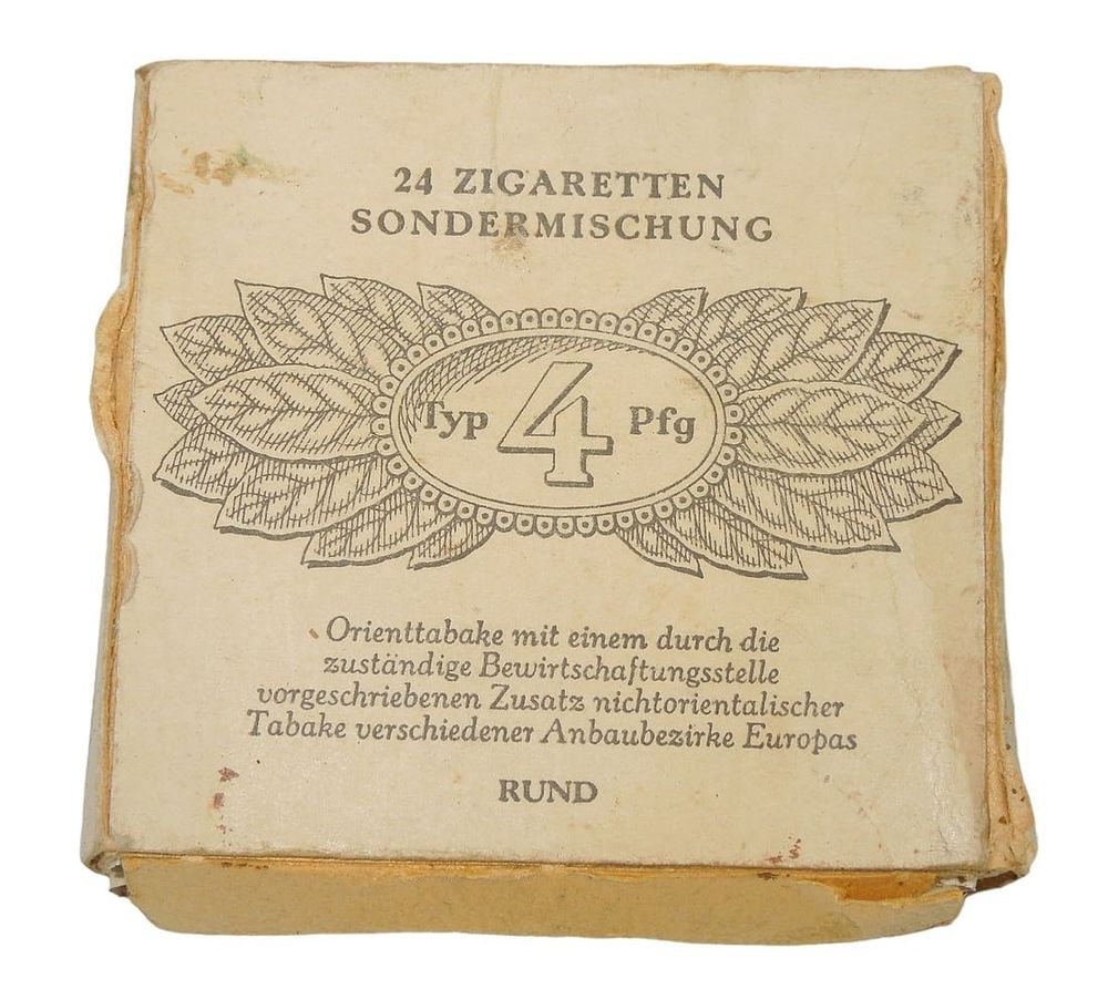 Lot 456: WWII German Military Issue Pack of Unopened Tobacco Cigarettes