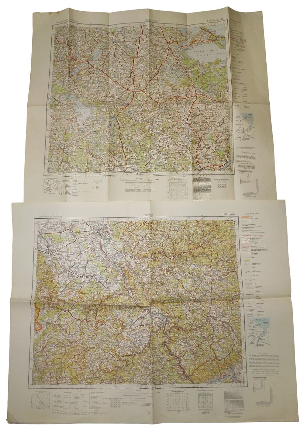Lot 462: Lot (2) WWII German Military Maps Koln & Neustrelitz