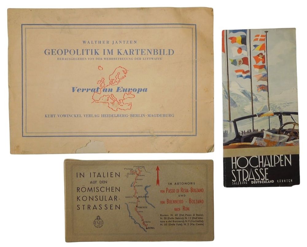 Lot 463: Lot (3) WWII German Military Maps Europe, Italy, Hochalpen Strasse