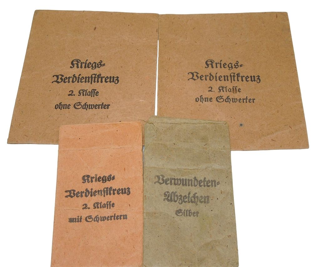 Lot 467: Lot (4) WWII German Military Medal Envelopes