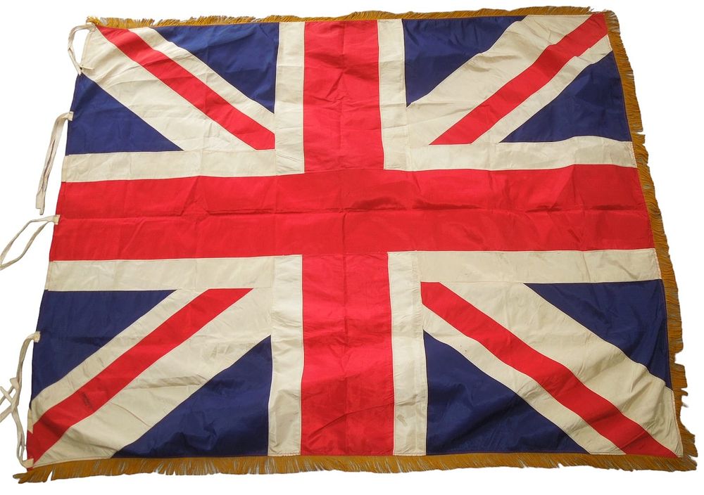 Lot 507: Circa WWI Flag of Great Britain From Royal War Briefing Room