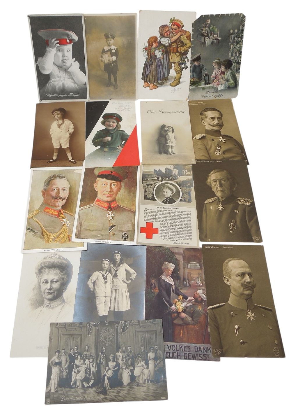 Lot 170: Lot of WWI German Military & Patriotic Soldier Postcards