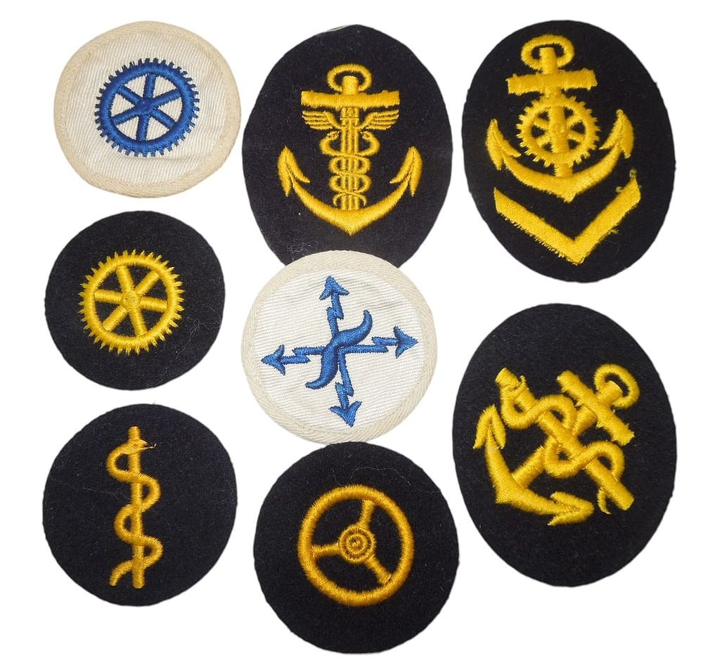 Lot 189: Lot (8) WWII German Navy Kriegsmarine Rating Patches