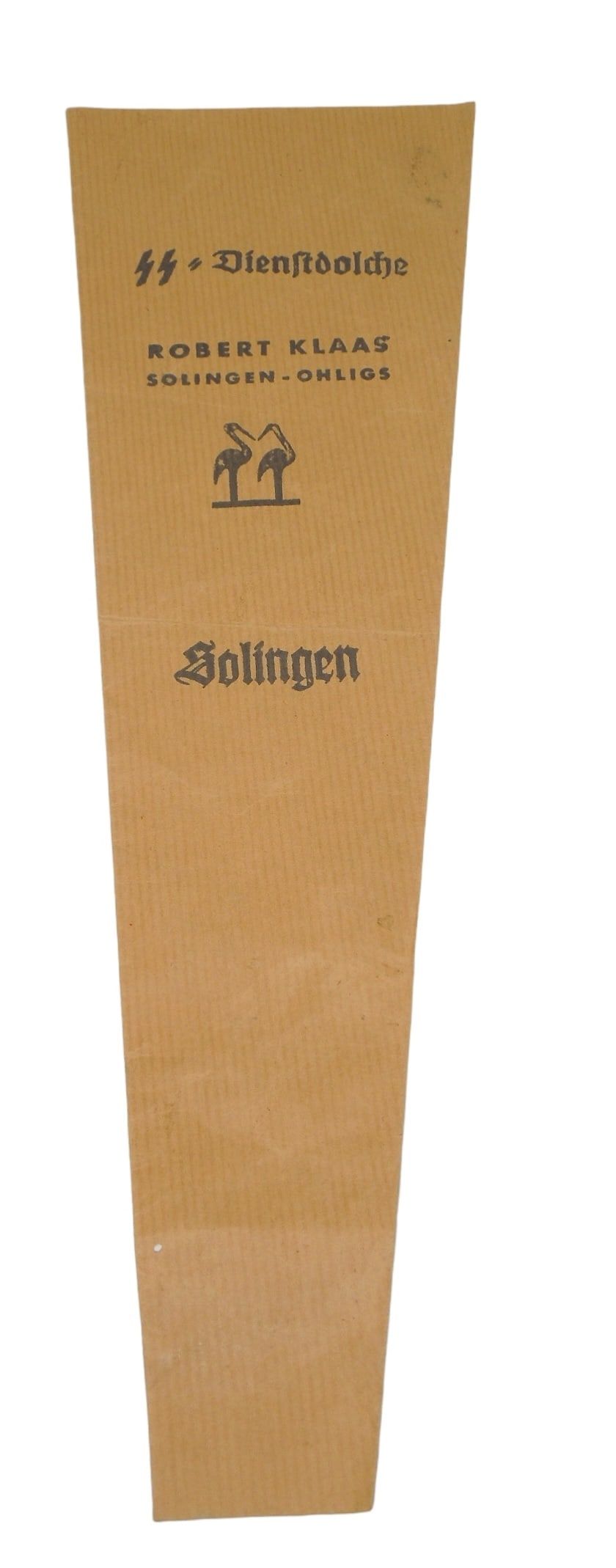 Lot 195: WWII German SS Dagger Holder Envelope Robert Klaas Solingen