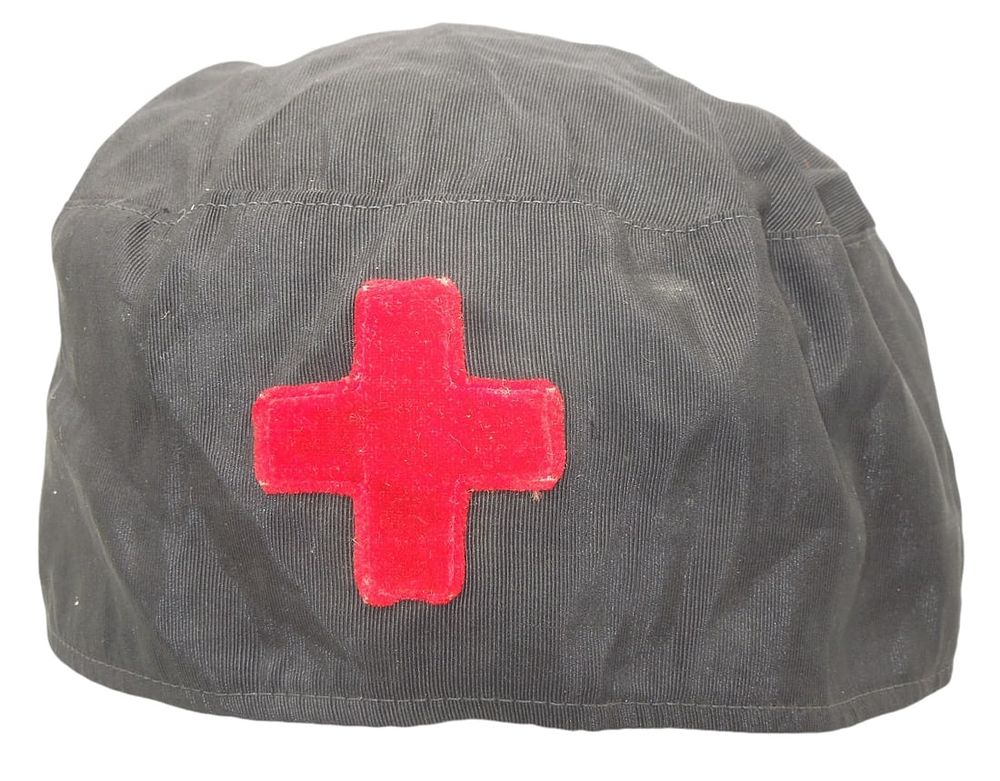 Lot 212: WWII Japanese Red Cross Medical Cap Hat