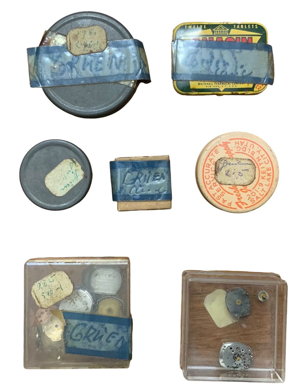 Lot 274: 1940s-1950s Vintage Gruen Swiss Made Movement & Parts Wristwatches Lot