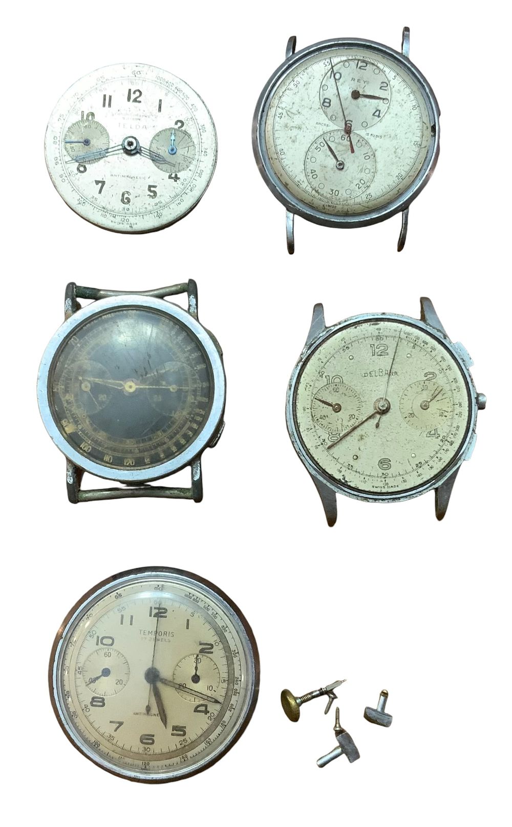 Lot 279: Temporis, Benedict, Telda, Delbana, Rey Movement & Parts Wristwatches Lot