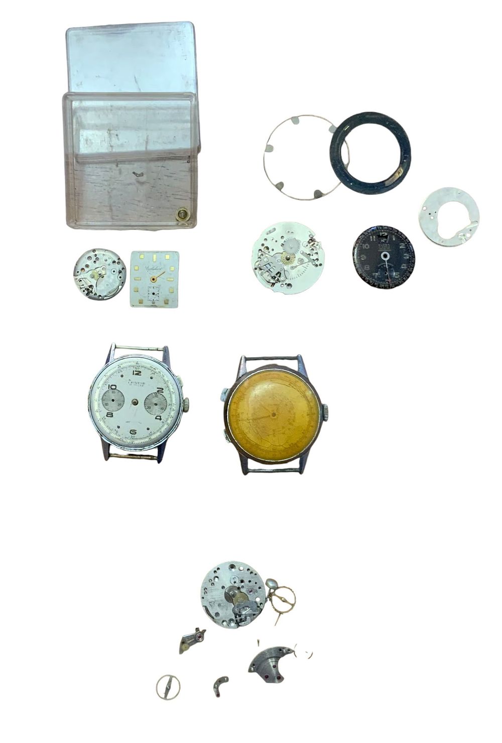 Lot 286: Corteberte, Chator, Roamer, Eloga, Plus Movement & Parts Wristwatches Lot