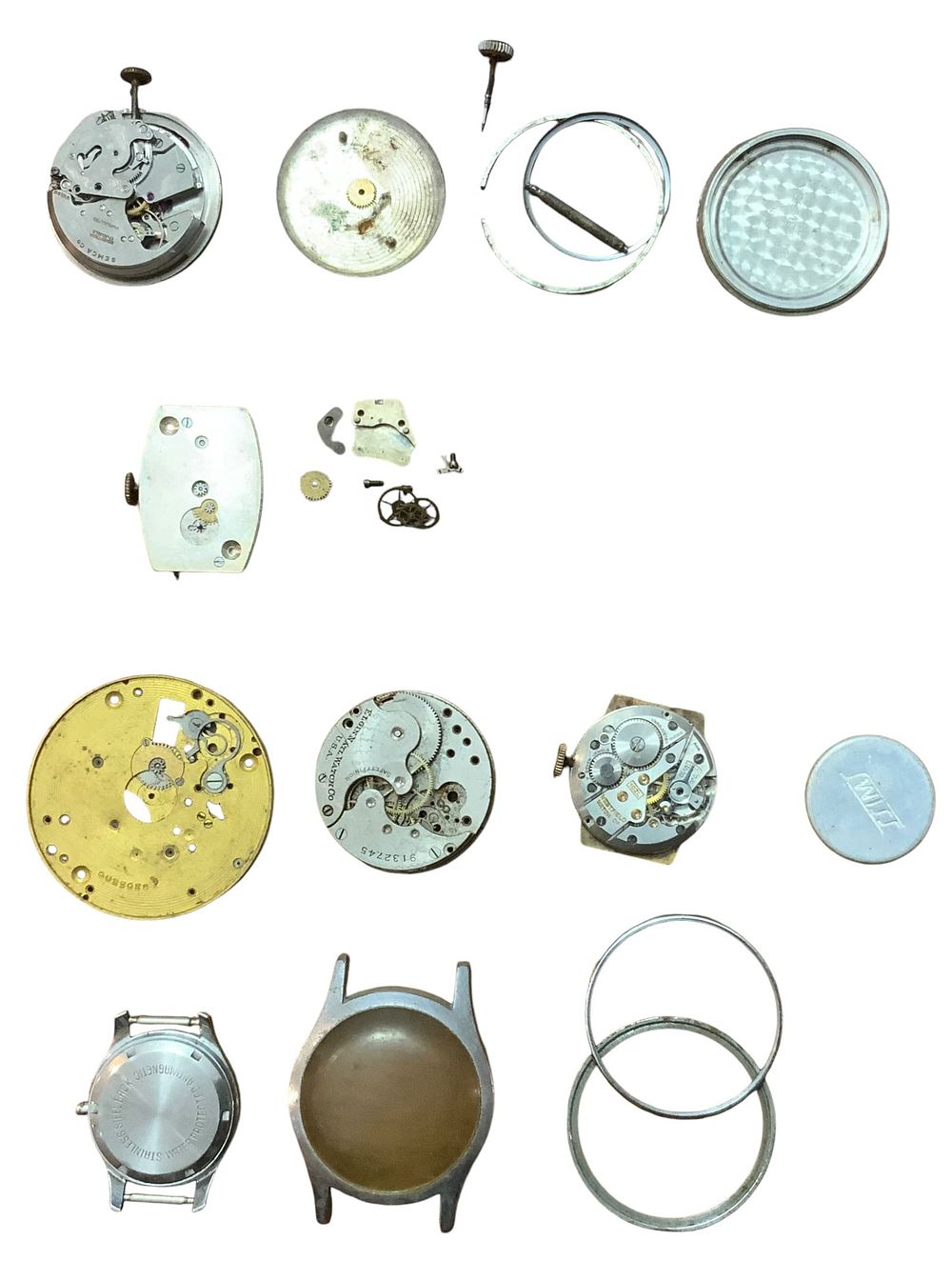 Lot 287: Olympic, Semca, Westfield, Elgin Movement & Parts Wristwatches Lot