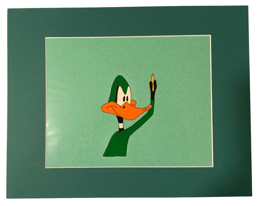 Lot 320: Daffy Duck Looney Tunes Matted Production Animation Cel