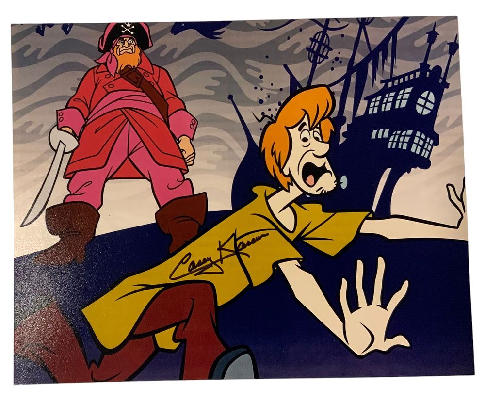 Lot 329: Casey Kasem Shaggy Voice Actor Scobby-Doo Signed Autographed Print