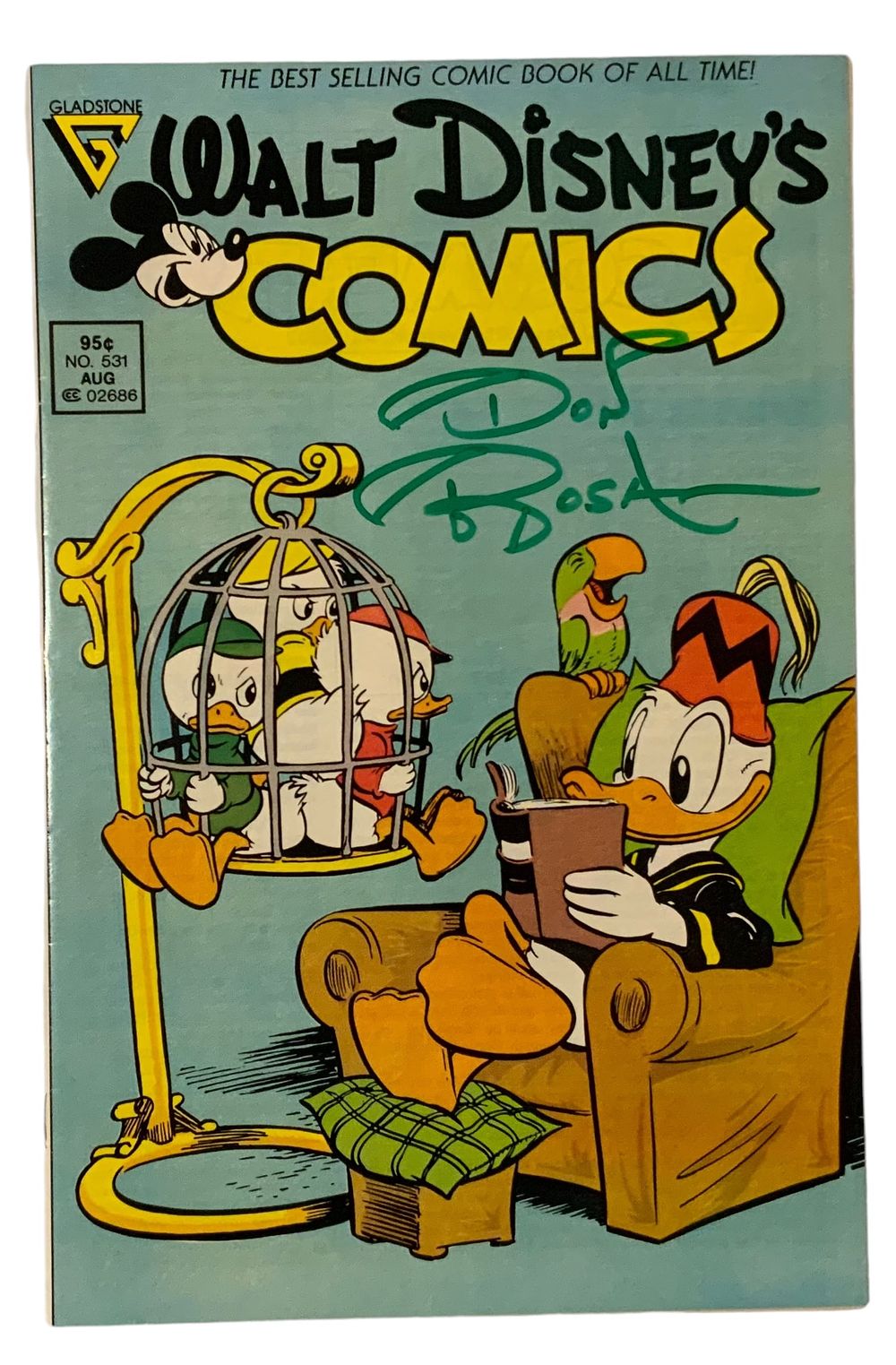 Lot 332: 1988 Don Rosa Writer & Illustrator Signed Walt Disney Comics Donald Duck