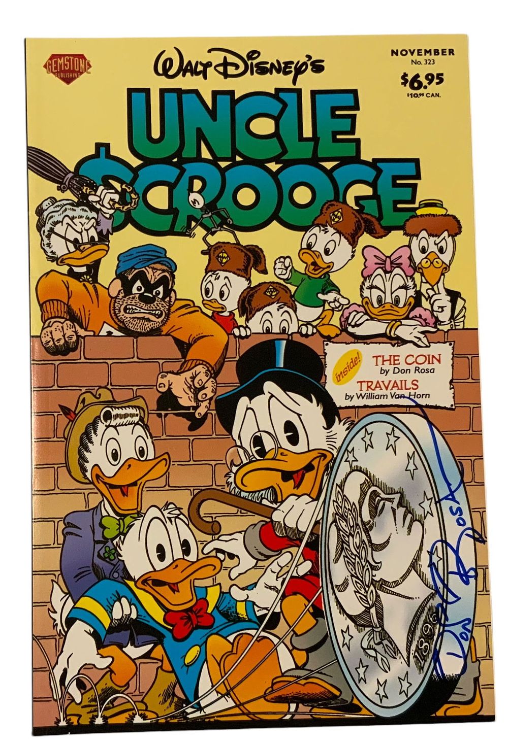 Lot 338: 2003 Don Rosa Writer & Illustrator Signed Walt Disneys Uncle Scrooge Donald Duck