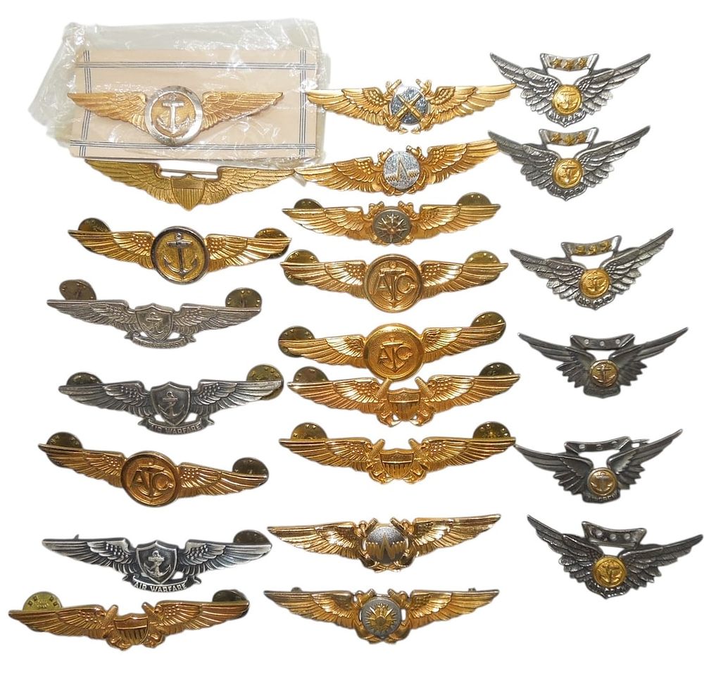 Lot 139: WWII - Vietnam US Navy Specialty Wings Collection