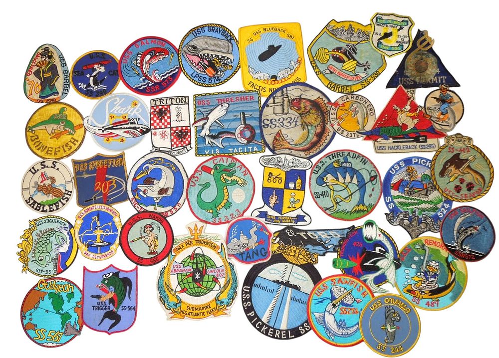 Lot 147: Lot Korea - Vietnam War US Navy Patches Submarine Thresher Seafox
