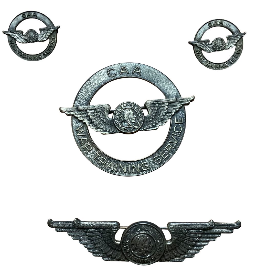 Lot 191: WWII Civil Aviation Authority (CAA), War Training Service (WTS) Group Lot (4)