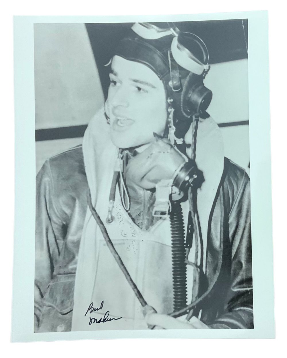 Lot 210: WWII Era Double P-47 Ace Pilot Bud Mahurin Signed Photo