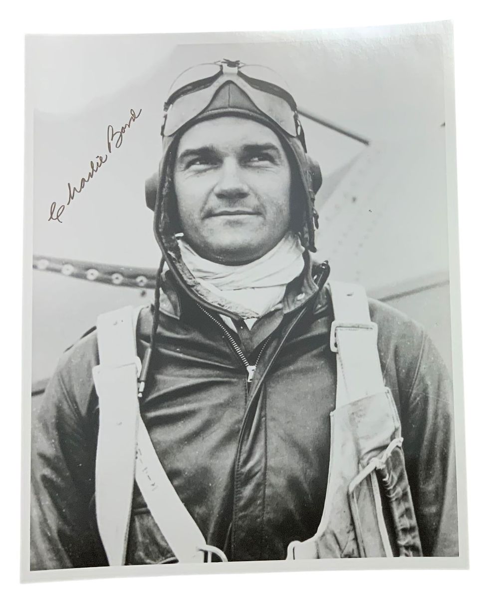 Lot 216: WWII Fighter Pilot Ace Charlie Bond Signed Photo Flying Tigers AVG