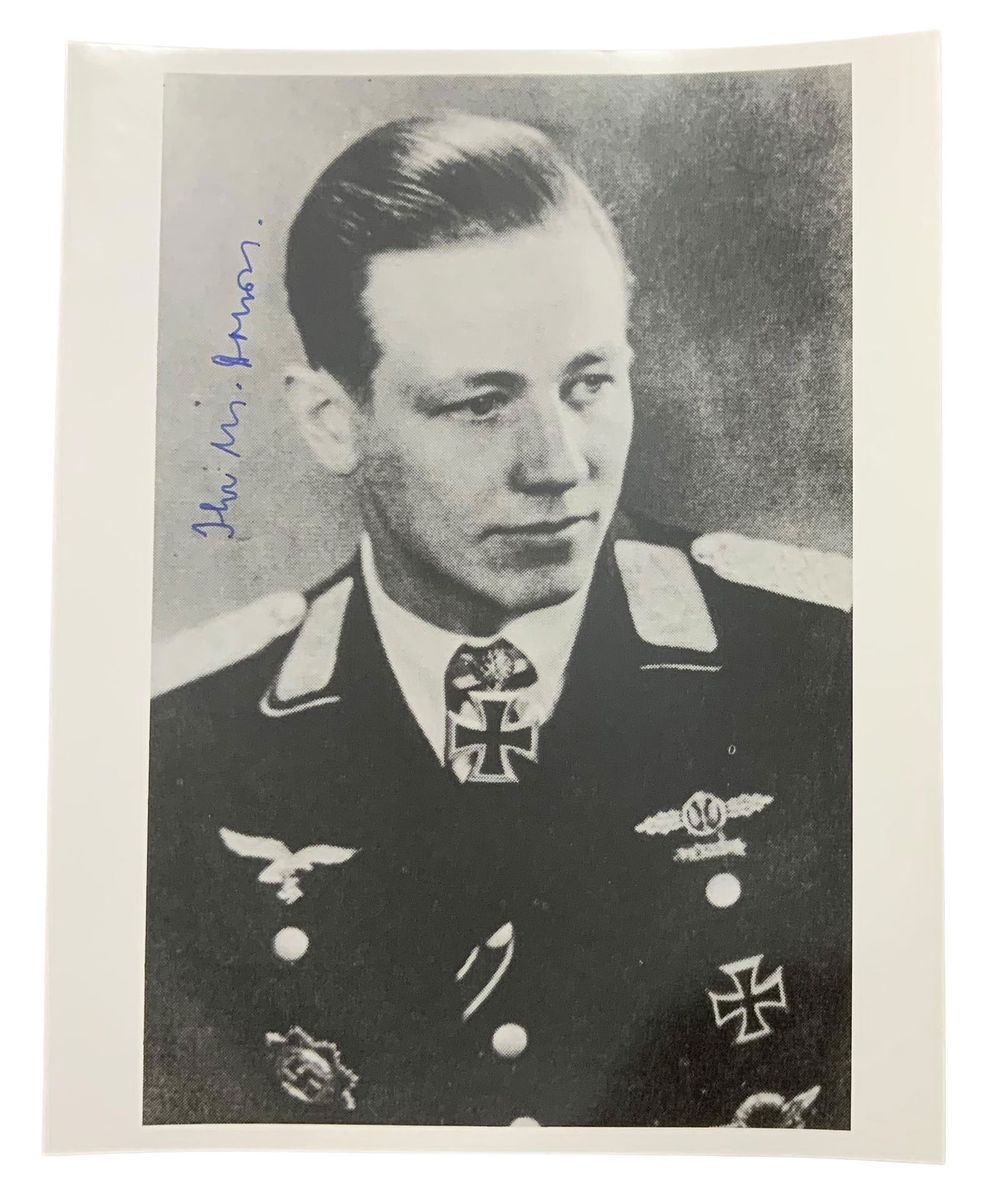 Lot 236: WWII Luftwaffe Night Fighter Ace Paul Zorner Knights Cross Signed Photo