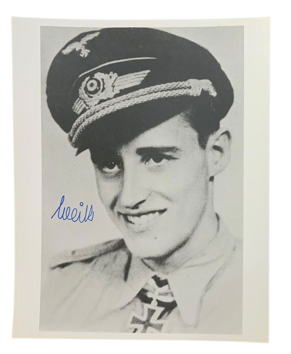 Lot 238: WWII German Luftwaffe Ace Hans Weik Knights Cross Signed Photo