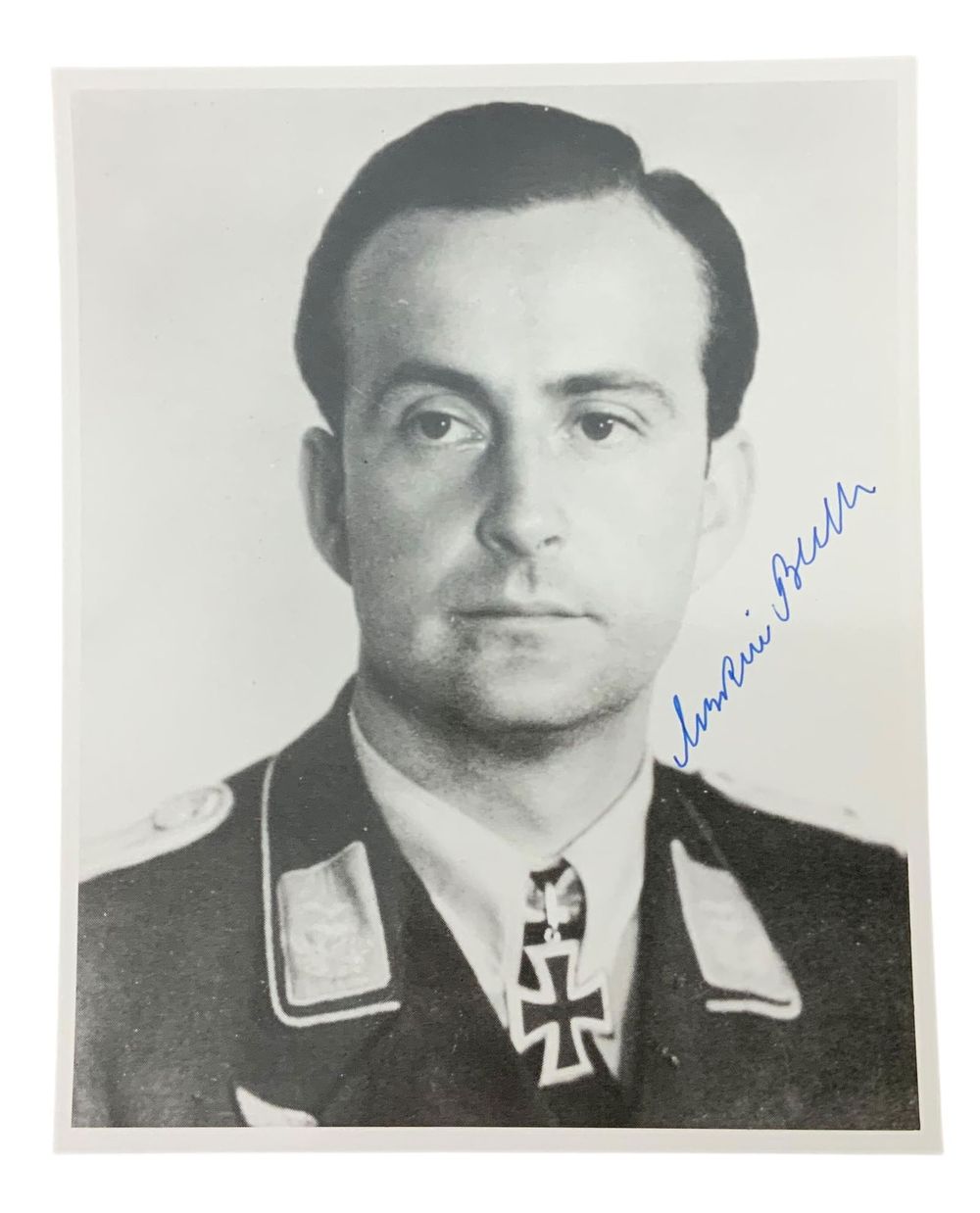 Lot 251: WWII German Luftwaffe Night Fighter Pilot Martin Becker Knights Cross Signed Photo