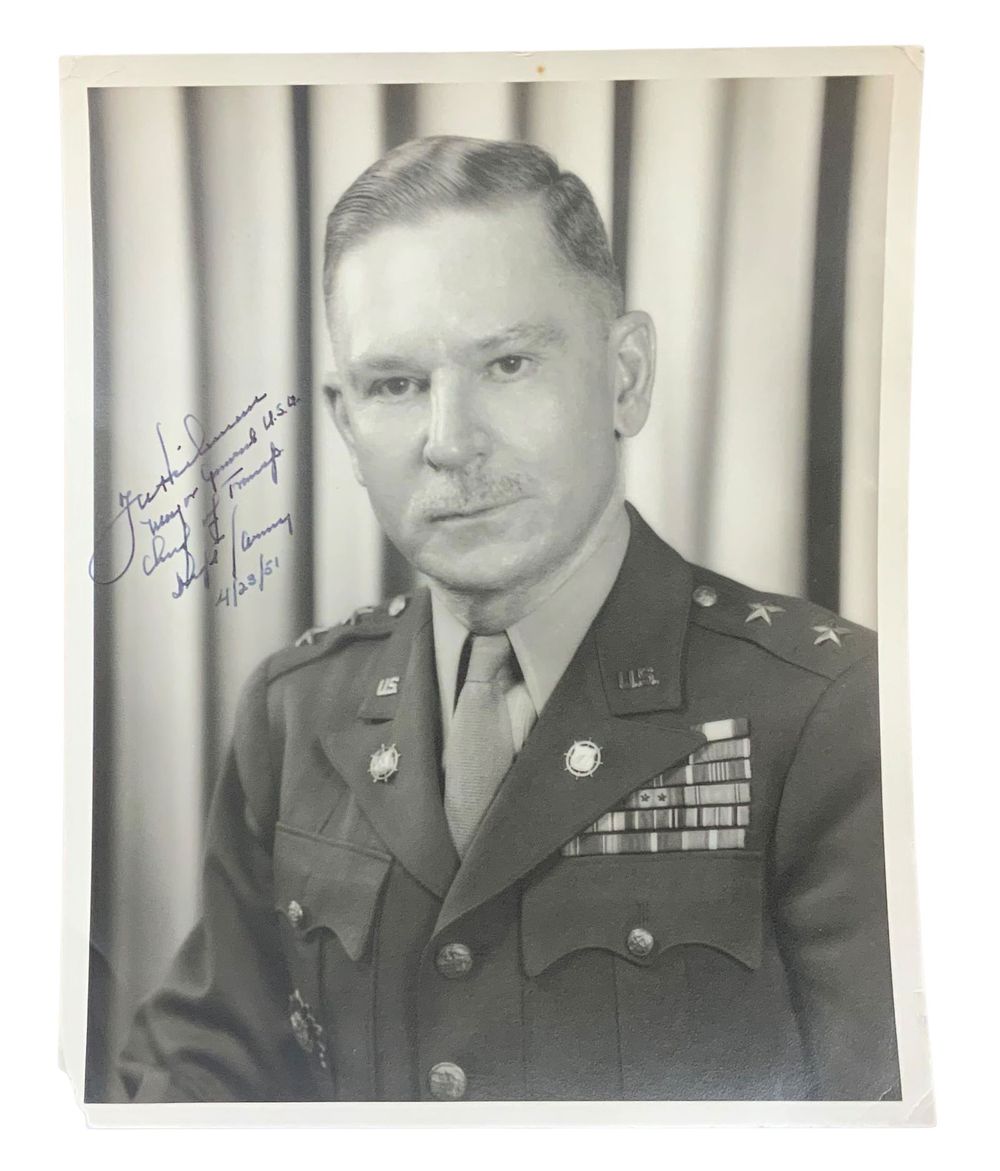 Lot 261: WWI & WWII US Army Major General Frank Heileman Transportation Chief Signed Photo