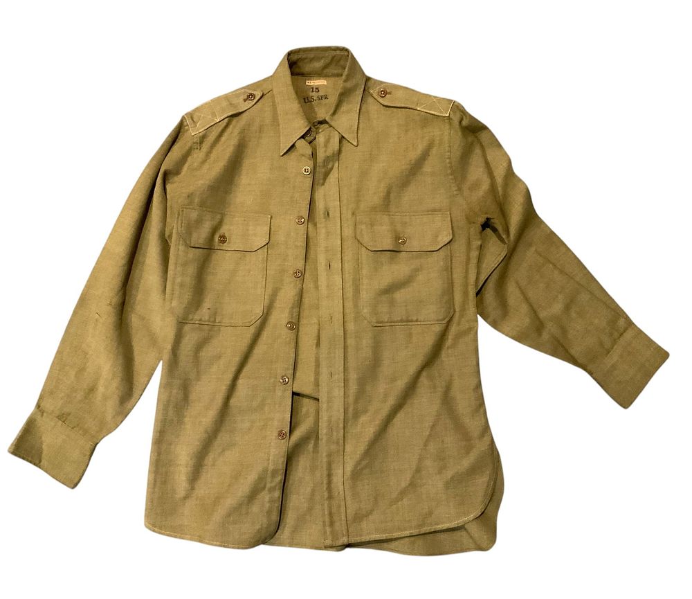 Lot 277: WWII Movie Saving Private Ryan SPR Army Named Fatigue Shirt Costume