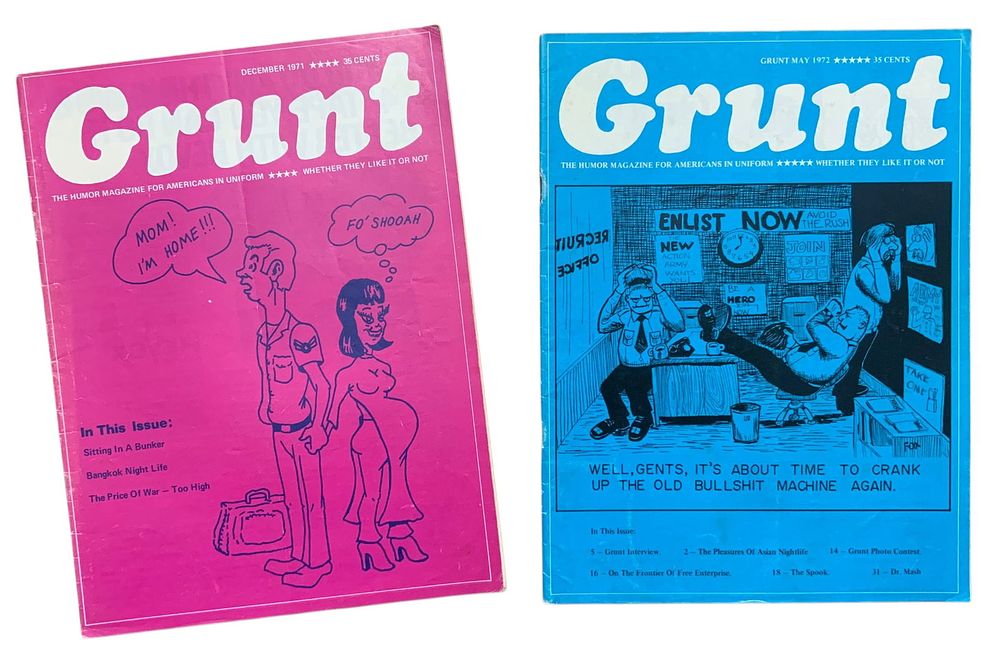 Lot 294: Vietnam Era 1971 & 1972 Grunt Magazine Lot (2)
