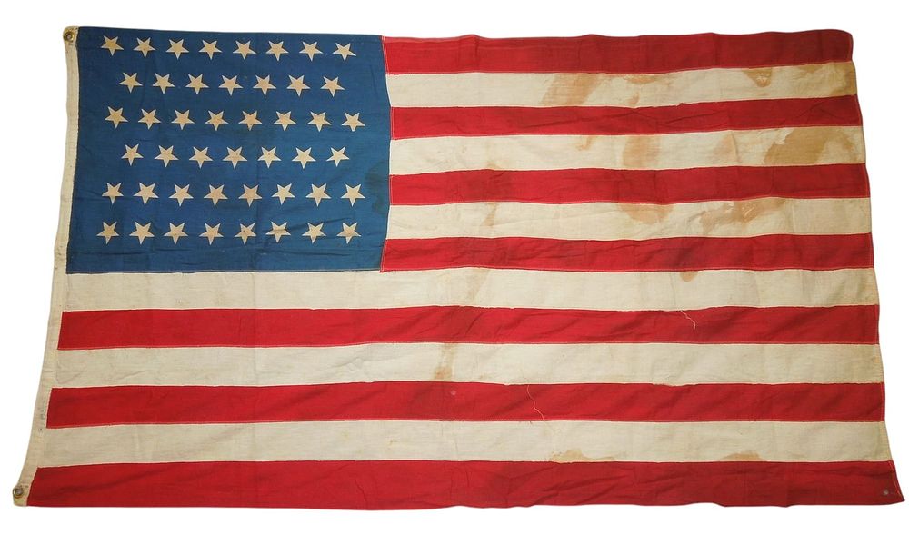 Lot 310: Spanish American War US Military Home Front 45 Star American Flag