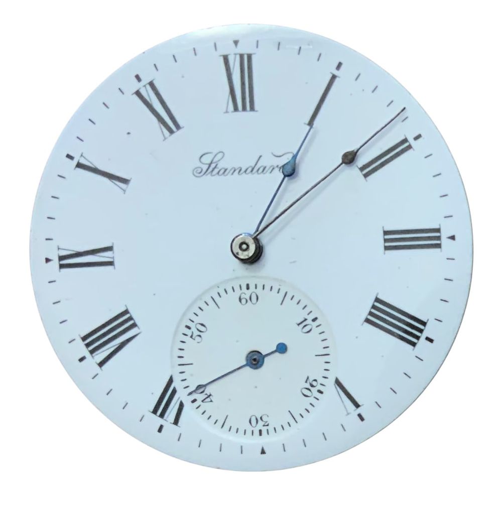 Lot 408: 1906 New York Standard Watch Co. Pocket Watch Movement (4877915) & Dial Grade 144
