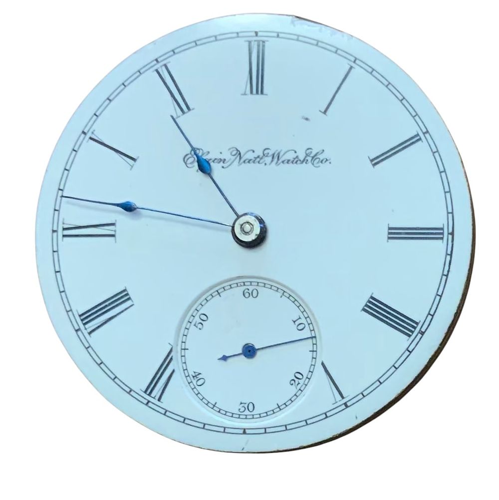 Lot 409: 1889 Elgin National Watch Co. Pocket Watch Movement (3188857) & Dial Grade 75