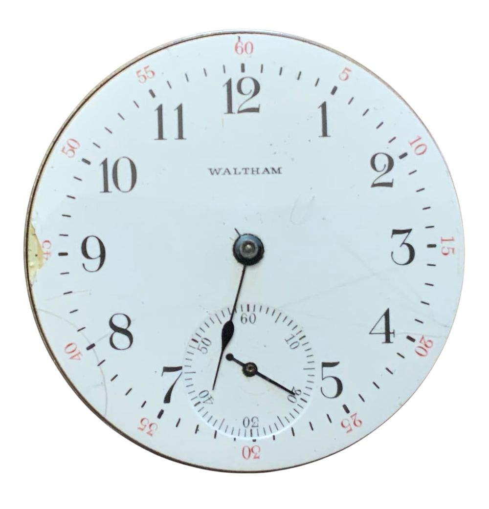 Lot 415: 1917 American Waltham Watch Co. Pocket Watch Movement (21285310) & Dial Grade 620